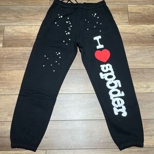 Black 'I Love Sp5der' Sweatpants
